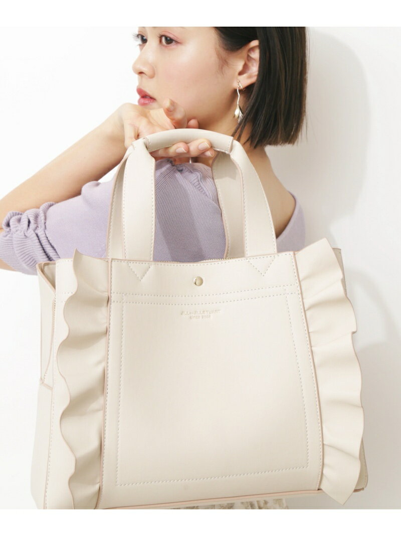 JILL by JILL STUART [WEEKDAY COLLECTION]フリルトート ジル バイ ジル スチュアート バッグ その他のバッグ ブラック パープル ホワイト【送料無料】のサムネイル