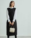 【SALE／9%OFF】ROPE' PICNIC 2WAY/Powder Twill Stretch ジレジャンスカ ロペピクニック ワンピース・ドレス ジャンパースカート ブラック グレー ブラウン【送料無料】