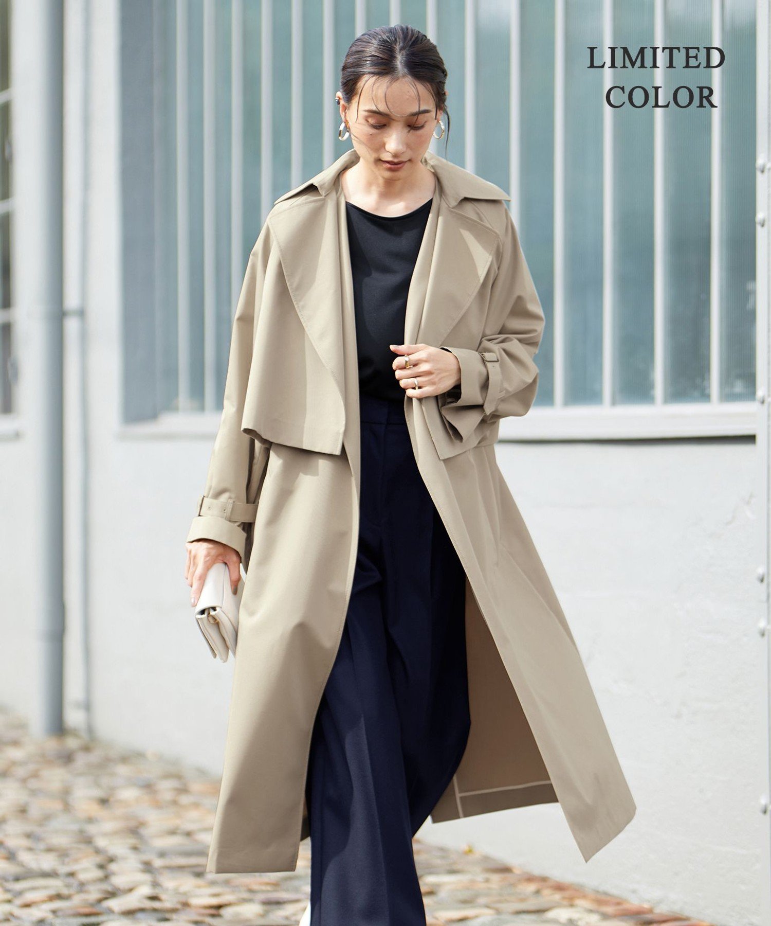 ICB T/Cシャンブレーツイル 3WAYコート アイシービー ジャケット・アウター その他のジャケット・アウター グレー ベージュ カーキグリーン
