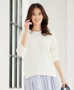 【SALE／40 OFF】J.PRESS LADIES L 【洗える】 TSUBOMI WG ニット ジェイプレス トップス ニット ホワイト オレンジ グリーン【送料無料】