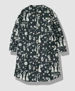 【SALE/30%OFF】go slow caravan オリジナル総柄Ptノーカラーシャツワンピース (WOMENS) ゴースローキャラバン ワンピース・ドレ...