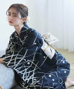 【SALE/29%OFF】utatane 【utatane*注染工房 日本製 浴衣3点セット 赤坂紬 黒地の露芝蛍】 ウタタネ 着物・浴衣・和装小物 浴衣 ブラ...