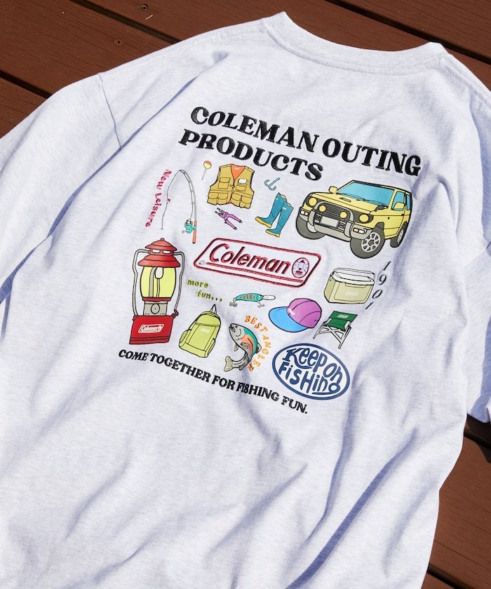 【SALE／31%OFF】Coleman 別注 coleman fishing goods SS TEE 25SS フリークスストア トップス カットソー・Tシャツ グレー ホワイト【送料無料】