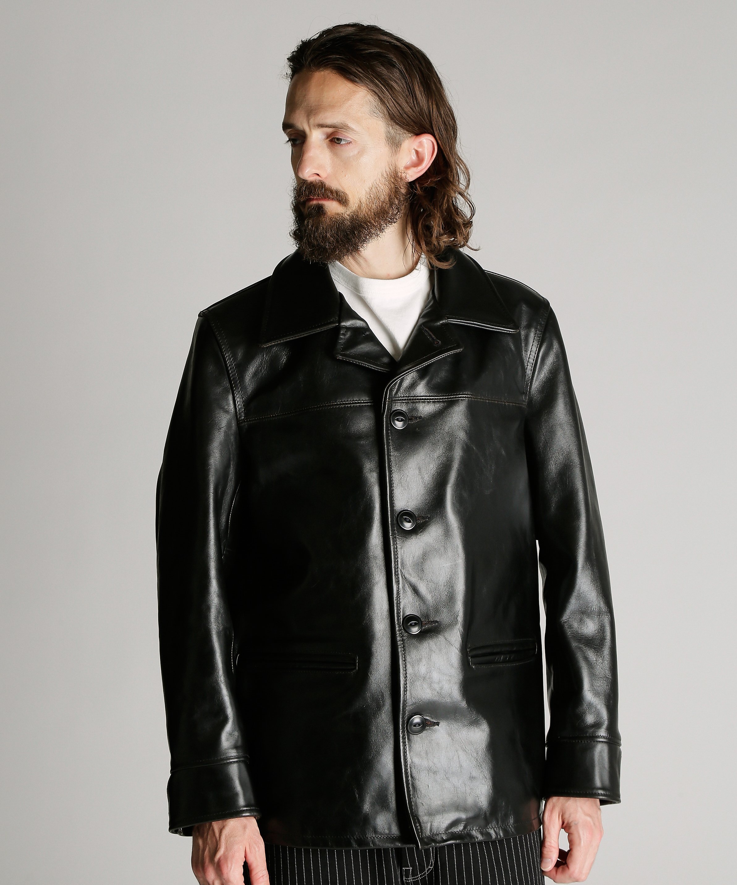 Schott 632US LEATHER CARCOAT/カーコート ショット ジャケット・アウター ライダースジャケット ブラック【送料無料】