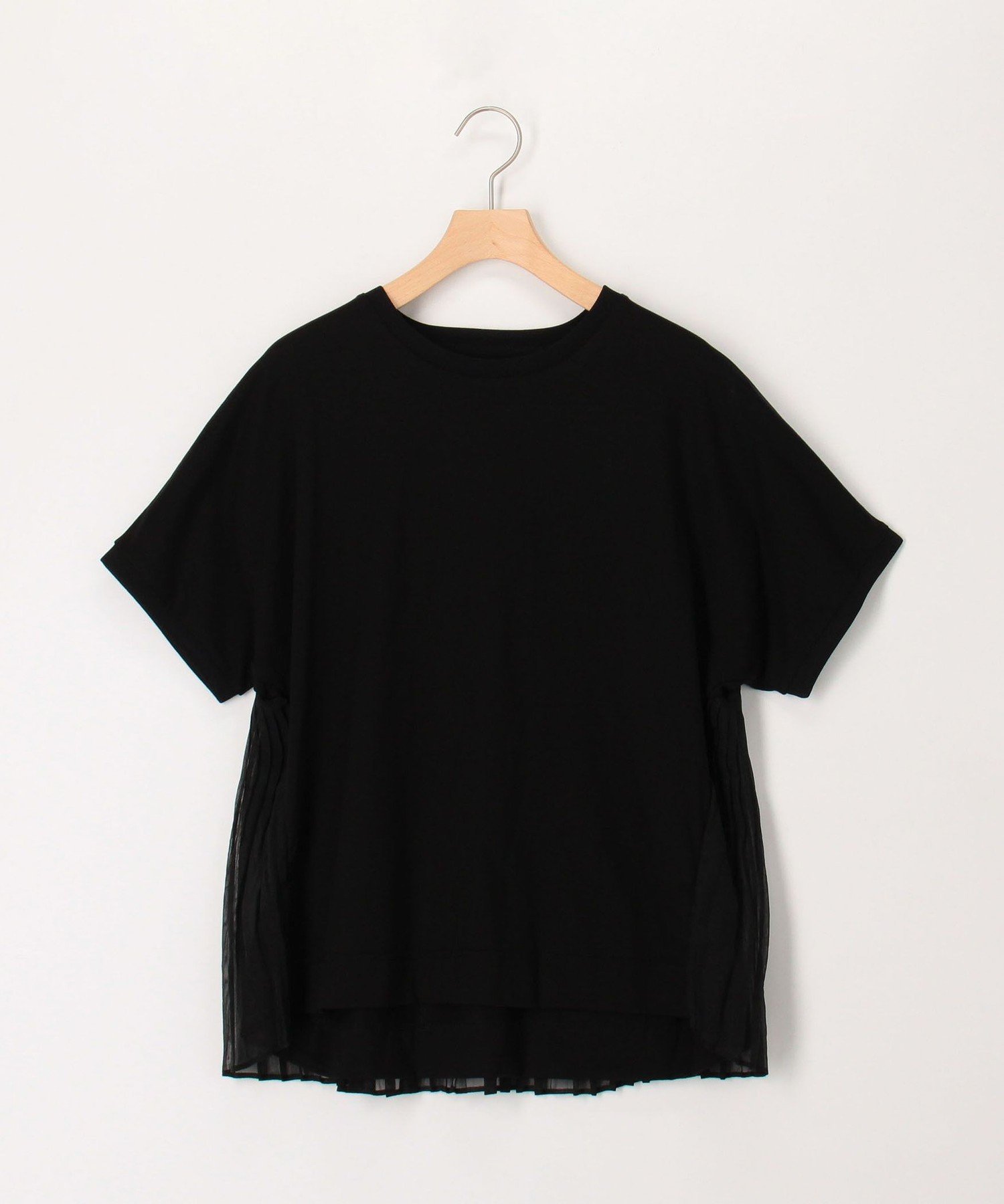 【SALE／40%OFF】MICO COULIER バックプリーツフレンチプルオーバーカットソー ノーリーズ トップス カットソー・Tシャツ ブラック ホワイト【送料無料】