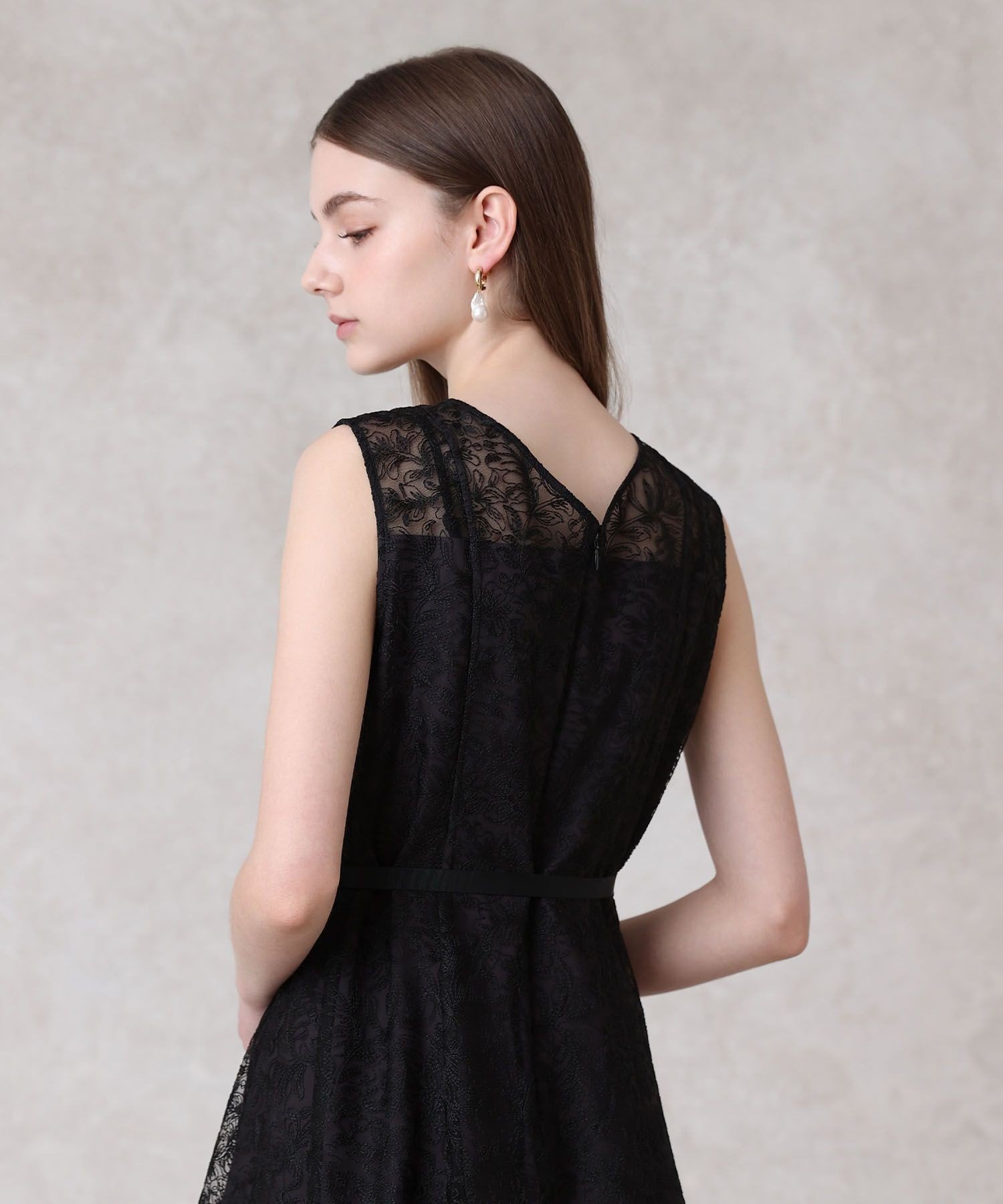 【SALE／40%OFF】ANAYI レースフラワーチュールフレア ワンピース アナイ ワンピース・ドレス ドレス ブラック ベージュ【送料無料】 stylife-15172469 Rakuten Fashion サンプル画像3