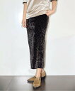 CITYSHOP SIMONE WILD STUD VELVET LOW-WAIST LONG スカート シティーショップ スカート ロング・マキシスカート ブ...