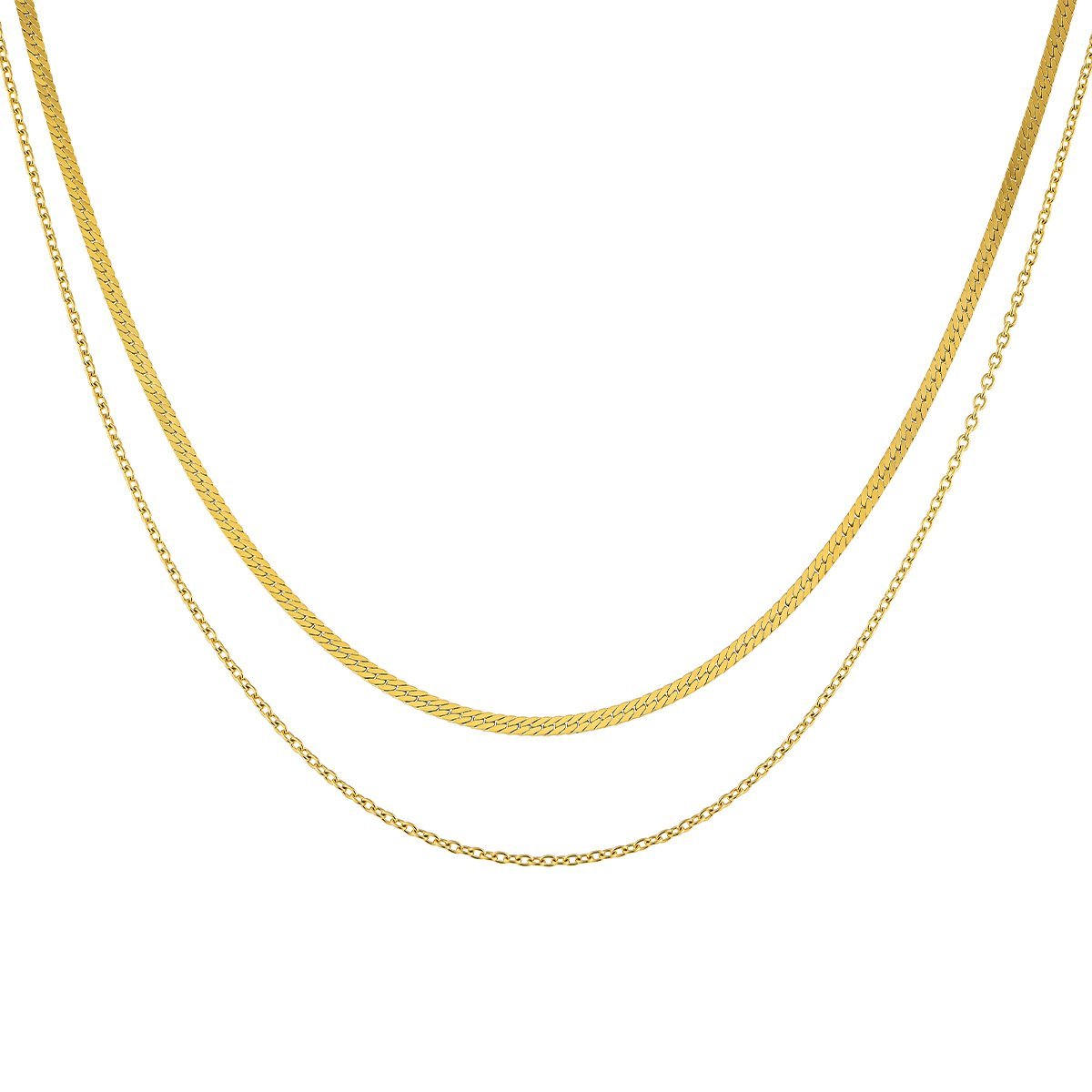 4℃ 【Autumn Collection】 シルバー ネックレス 2本セット ヨンドシー アクセサリー・腕時計 ネックレス ゴールド【送料無料】