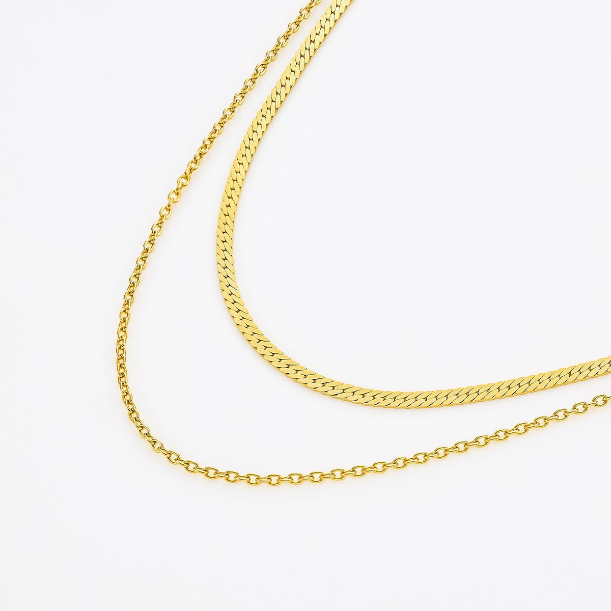 4℃ 【Autumn Collection】 シルバー ネックレス 2本セット ヨンドシー アクセサリー・腕時計 ネックレス ゴールド【送料無料】