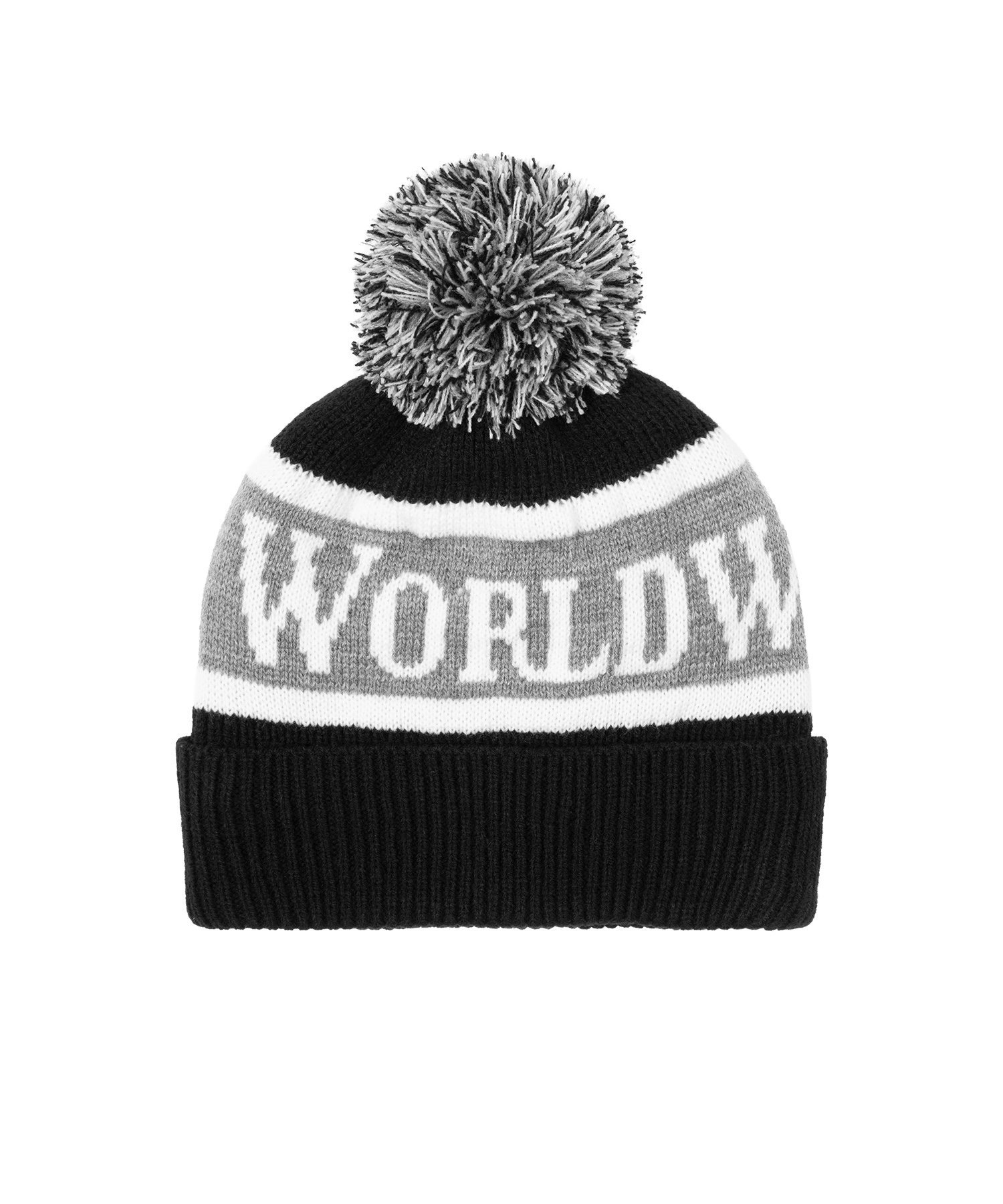 HUF HUF WORLDWIDE POMPOM BEANIE/ HUF ハフ ビーニー ニット帽 ハフ 帽子 ニット帽・ビーニー ブラック ネイビー【送料無料】