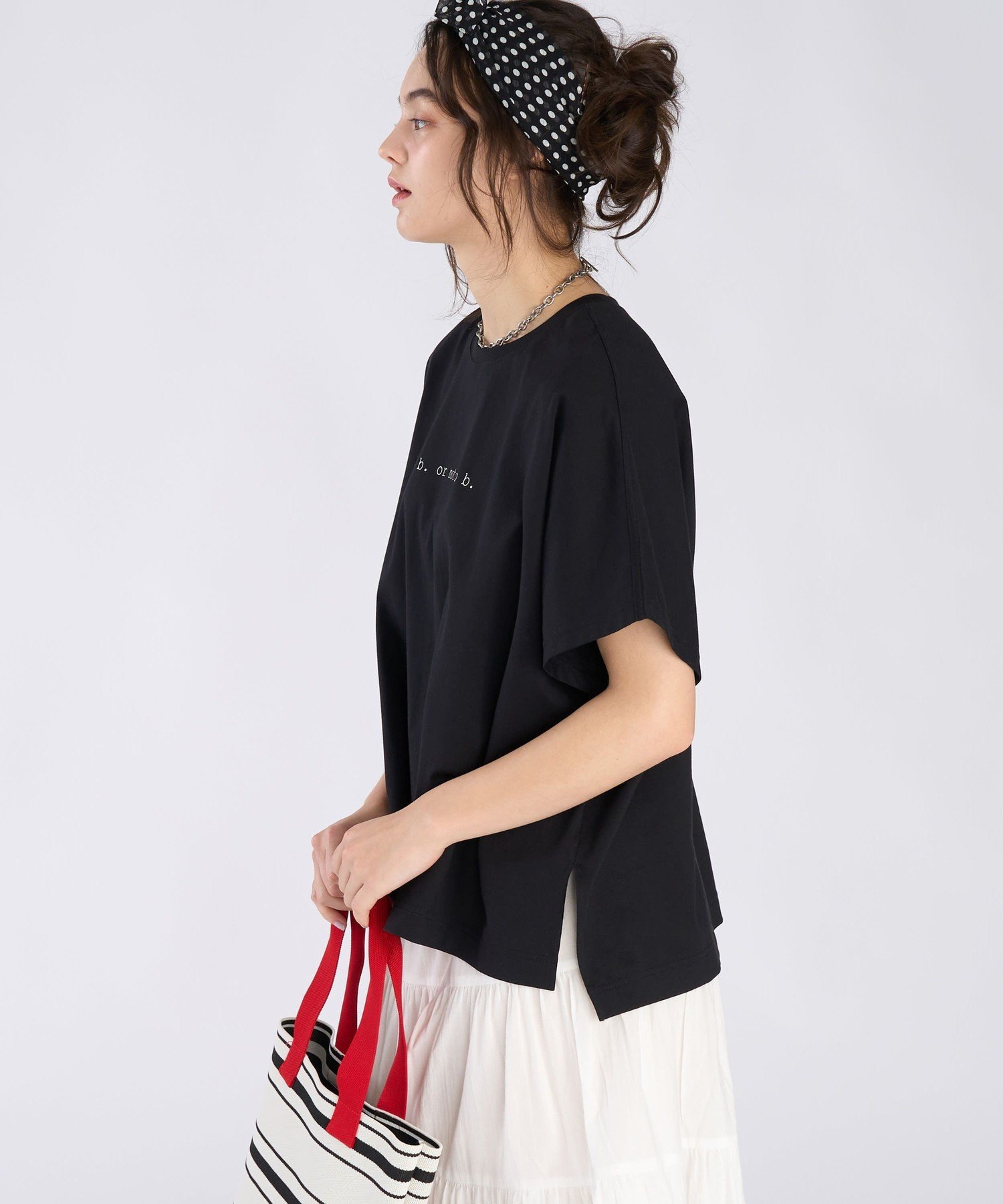 To b. by agnes b. To b. by agnes b. * NEEDBY heritage TO B. OR NOT TO B. BIG TS アニエスベー トップス カットソー・Tシャツ ブラック【送料無料】