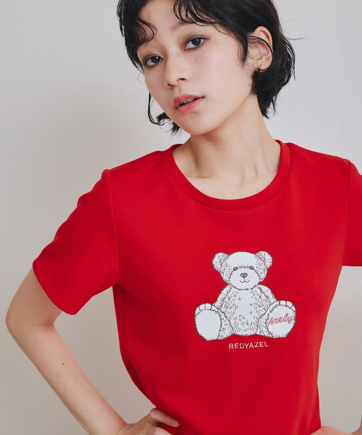 楽天市場】くま（カラーレッド）（Tシャツ・カットソー｜トップス