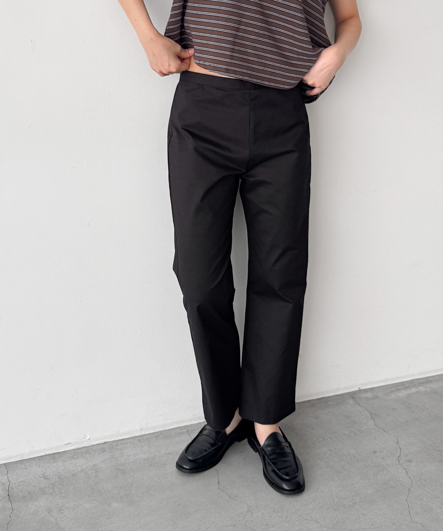 SLEEK SLEEK クロップドパンツ キャナルジーン パンツ その他のパンツ ブラック
