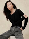 【SALE／50 OFF】BANANA REPUBLIC FACTORY STORE (W)BANANA REPUBLIC FACTORY STORE タイムレスクルーネックTシャツ バナナ リパブリック ファクトリーストアー トップス カットソー Tシャツ ブラック ネイビー ブラウン ベージュ カーキ ホワイト グレー グリーン