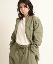 【SALE/57%OFF】RNA-N J1968 ミリタリーフィールドシャツジャケット アールエヌエーエヌ ジャケット・アウター ミリタリージャケット ネイビー カーキグリーン ベージュ【送料無料】