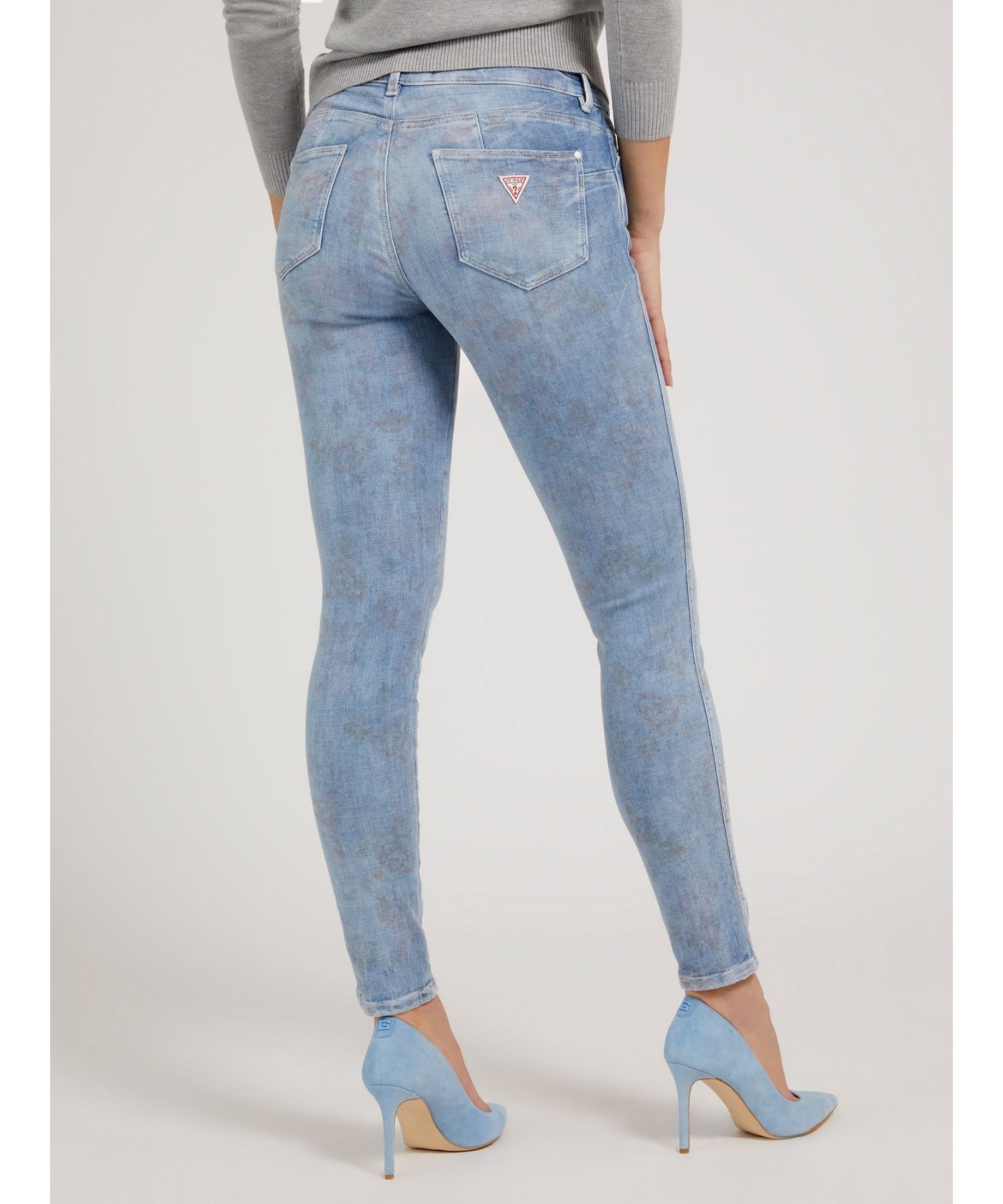GUESS デニムパンツ ジーンズ (W)All Over Print Denim Pants ゲス パンツ ジーンズ・デニムパンツ ブルー