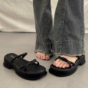 【SALE/30%OFF】miniministore 厚底サンダル ミュールサンダル 美脚 夏 ミニミニストア シューズ・靴 サンダル ブラック ホワイト