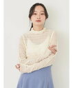 アースミュージック&エコロジー 服 レディース 【SALE／30%OFF】earth music&ecology ジャガードシャーリングシアートップス アースミュージック&エコロジー トップス その他のトップス ホワイト グレー ブラック ベージュ ブラウン パープル