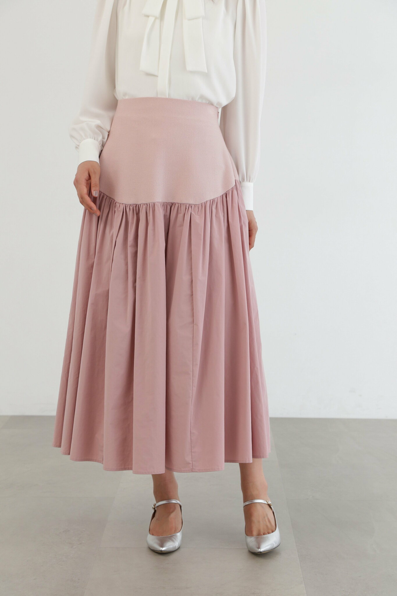 【SALE/60%OFF】JILL STUART ◆ニットドッキングタフタスカート ジルスチュアート スカート その他のスカート ピンク ブラック【送料無料】
