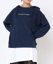 【SALE/44%OFF】RNA フハクコンビBIGプルオーバーパーカー アールエヌエー トップス パーカー・フーディー ブラック ネイビー ホワイト【送料無料...