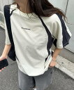 Discoat 【ユニセックス】カラーブロックフットボールTシャツ ディスコート トップス カットソー・Tシャツ ブラウン ベージュ ホワイト【送料無料】