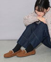 【SALE/40%OFF】BEAMS HEART WOMEN フェイクファー モカシン ビームス アウトレット シューズ・靴 モカシン・デッキシューズ ベージュ ブラック