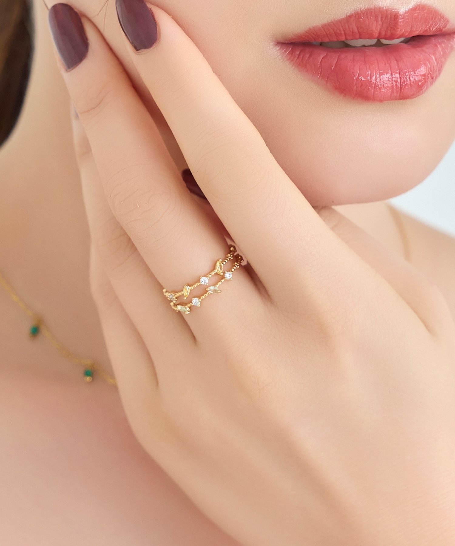 Phoebe ハーモニーカラーダブルラインリング ジュエルアディクト アクセサリー・腕時計 リング・指輪