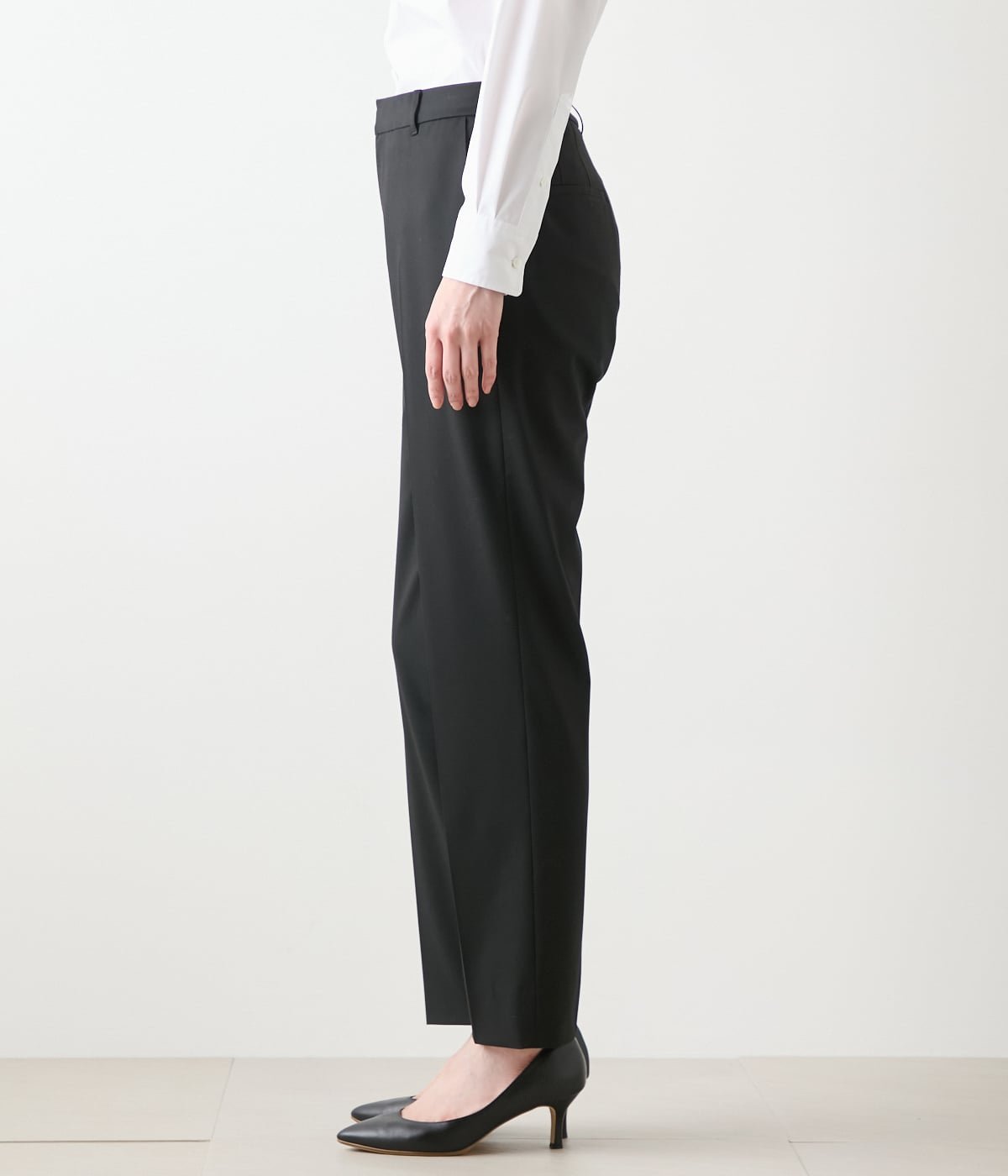NEWYORKER WOMEN 【ウォッシャブル】2WAYストレッチツイル テーパードパンツ ニューヨーカー パンツ スラックス・ドレスパンツ ブラック