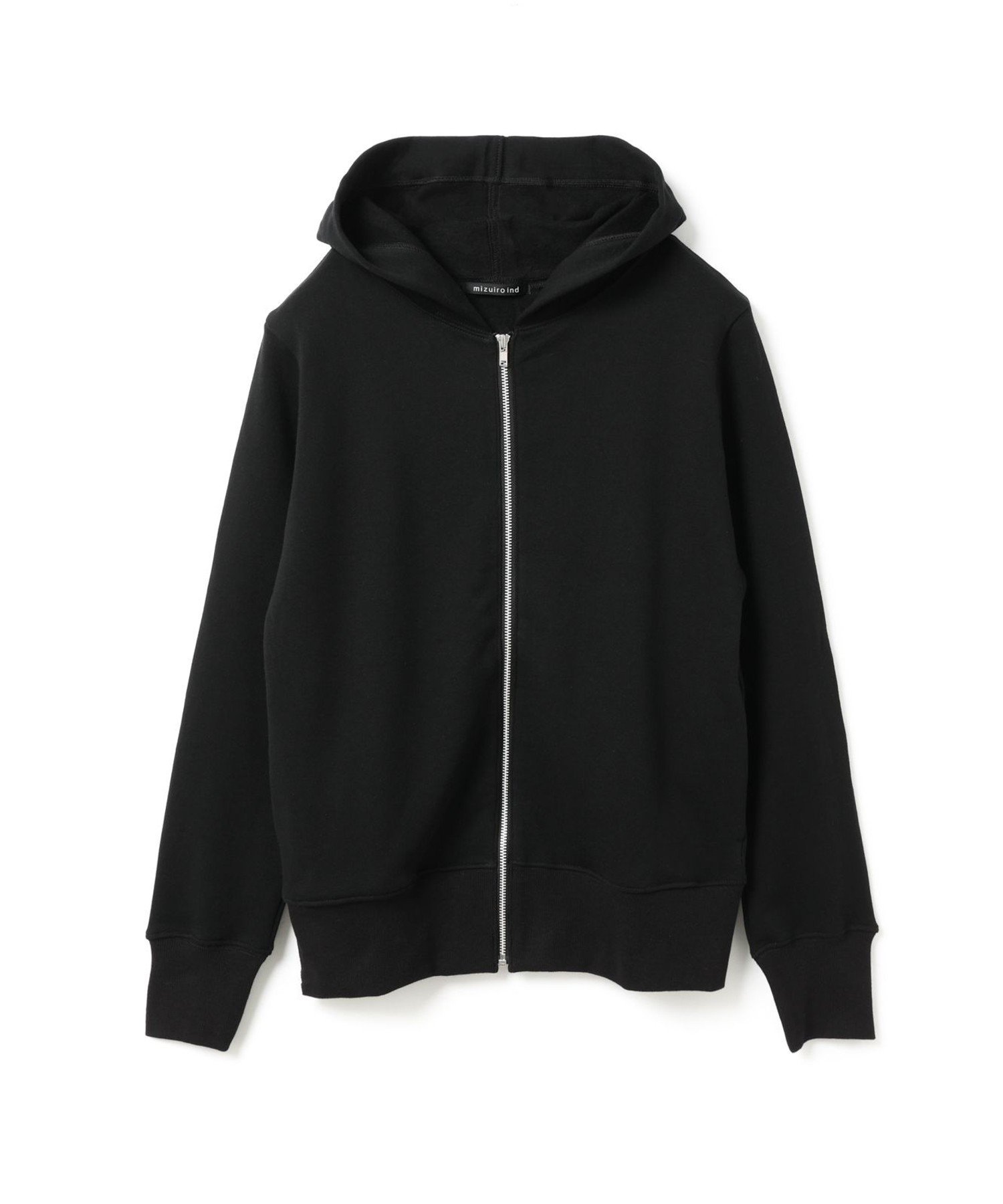 mizuiro ind mizuiro ind 裏起毛ジップパーカー マーコート トップス カットソー・Tシャツ ホワイト ブラック グレー