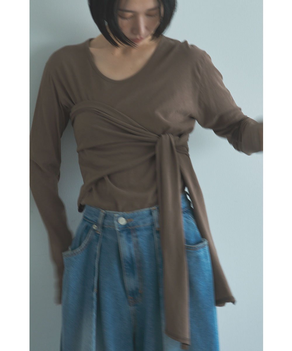 marjour SCARF SET T-SHIRT マージュール トップス カットソー・Tシャツ