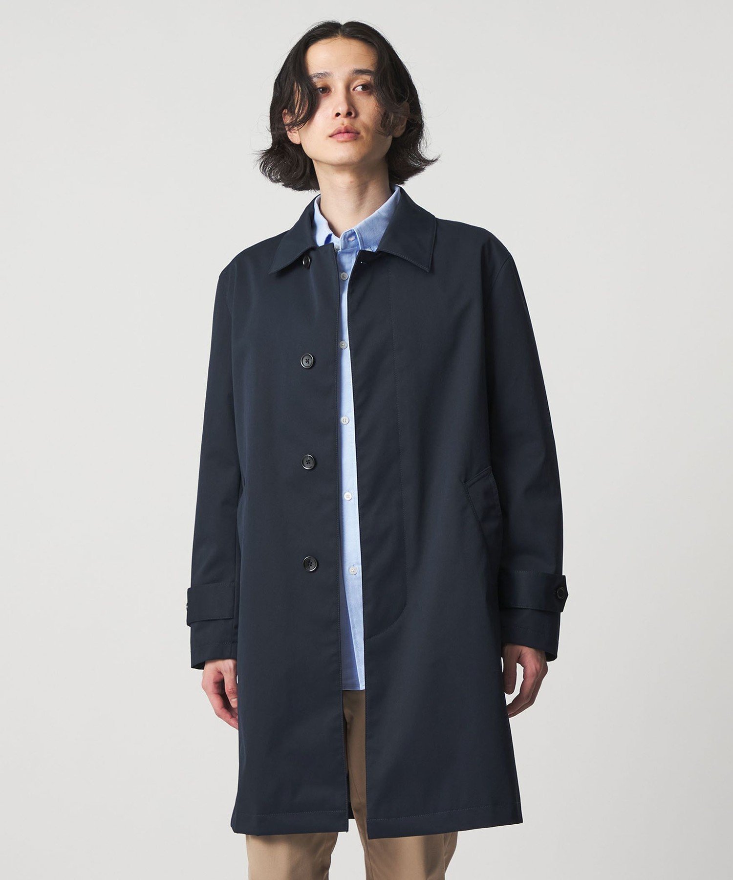 【SALE／20%OFF】a day in the life ツイル ステンカラーコート-撥水・防風-＜A DAY IN THE LIFE＞ ユナイテッドアローズ アウトレット ジャケット・アウター ステンカラーコート ネイビー ベージュ【送料無料】