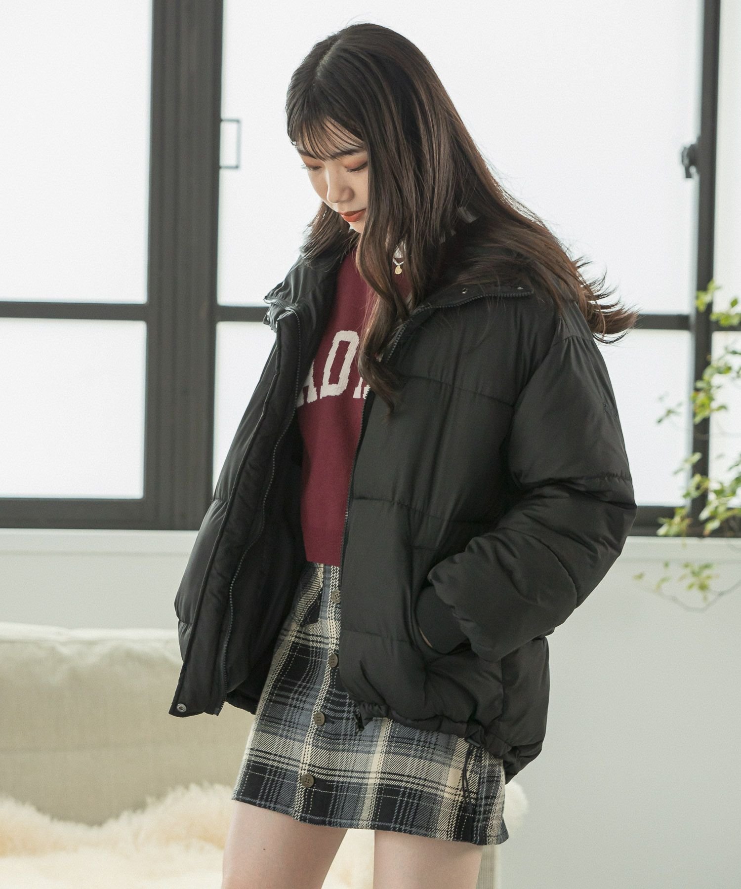 【SALE／30%OFF】repipi armario (K)エアサーマルフードJKT レピピアルマリオ ジャケット・アウター ダウンジャケット・ダウンベスト ブラック ホワイト ブラウン【送料無料】のサムネイル