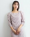 【SALE/50%OFF】QUEENS COURT ヴィンテージフラワードレープワンピース≪手洗い可能≫ クイーンズコート ワンピース・ドレス ワンピース ピンク ブラック【送料無料】(4)
