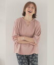 J.PRESS LADIES L 【洗える】トリコットバイオ スモッキング カットソー ジェイプレス トップス カットソー・Tシャツ ホワイト ピンク【送料無料...