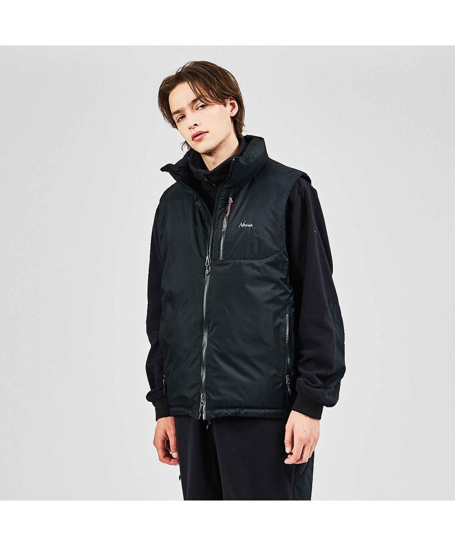 ABAHOUSE LASTWORD 【NANGA/ナンガ】 AURORA TEX STAND COLLAR DOWN アバハウス ジャケット・アウター ダウンジャケット・ダウンベスト ブラック【送料無料】