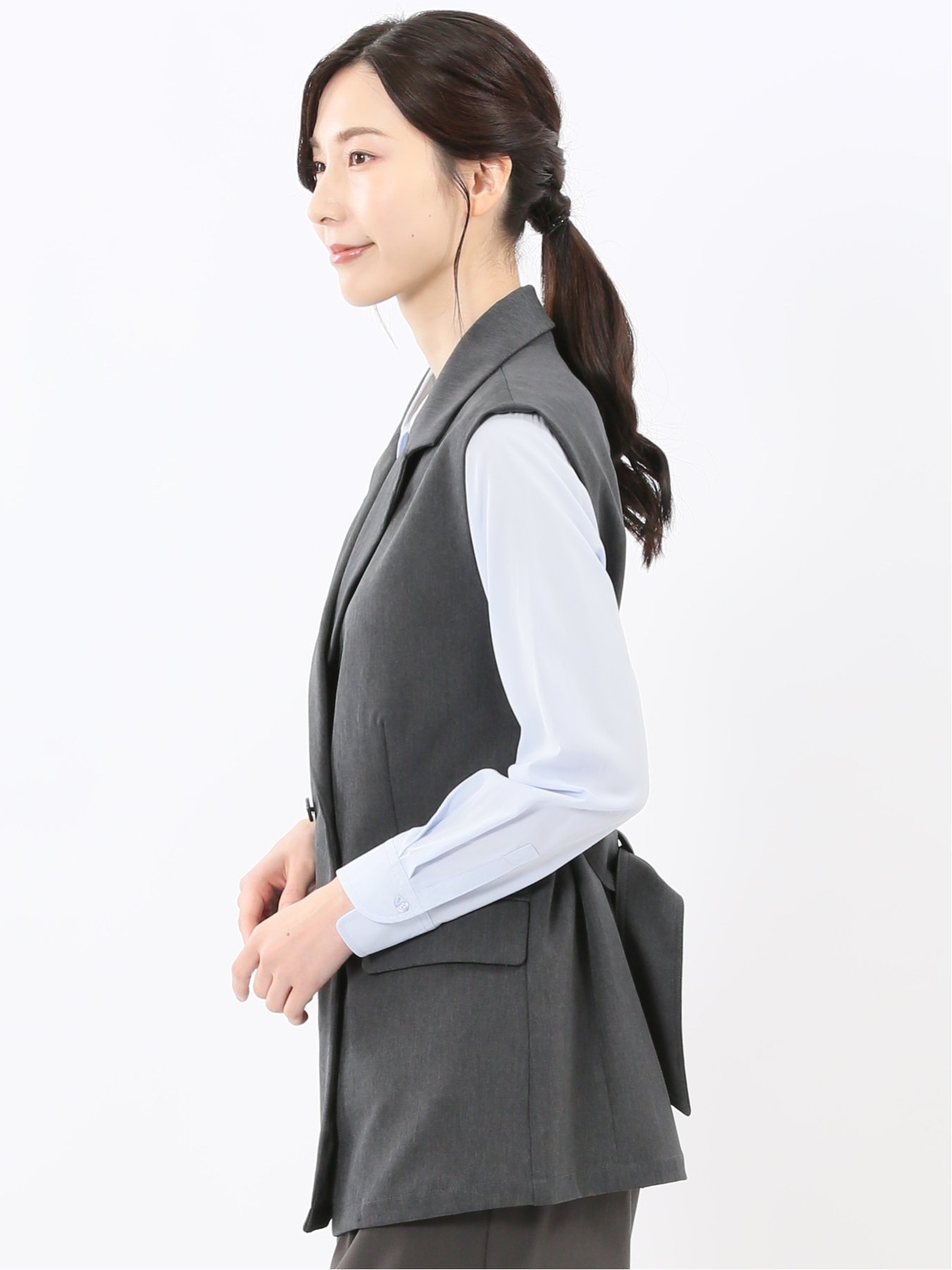 【SALE／10%OFF】m.f.editorial テーラード ジレ タカキュー トップス ベスト・ジレ グレー【送料無料】