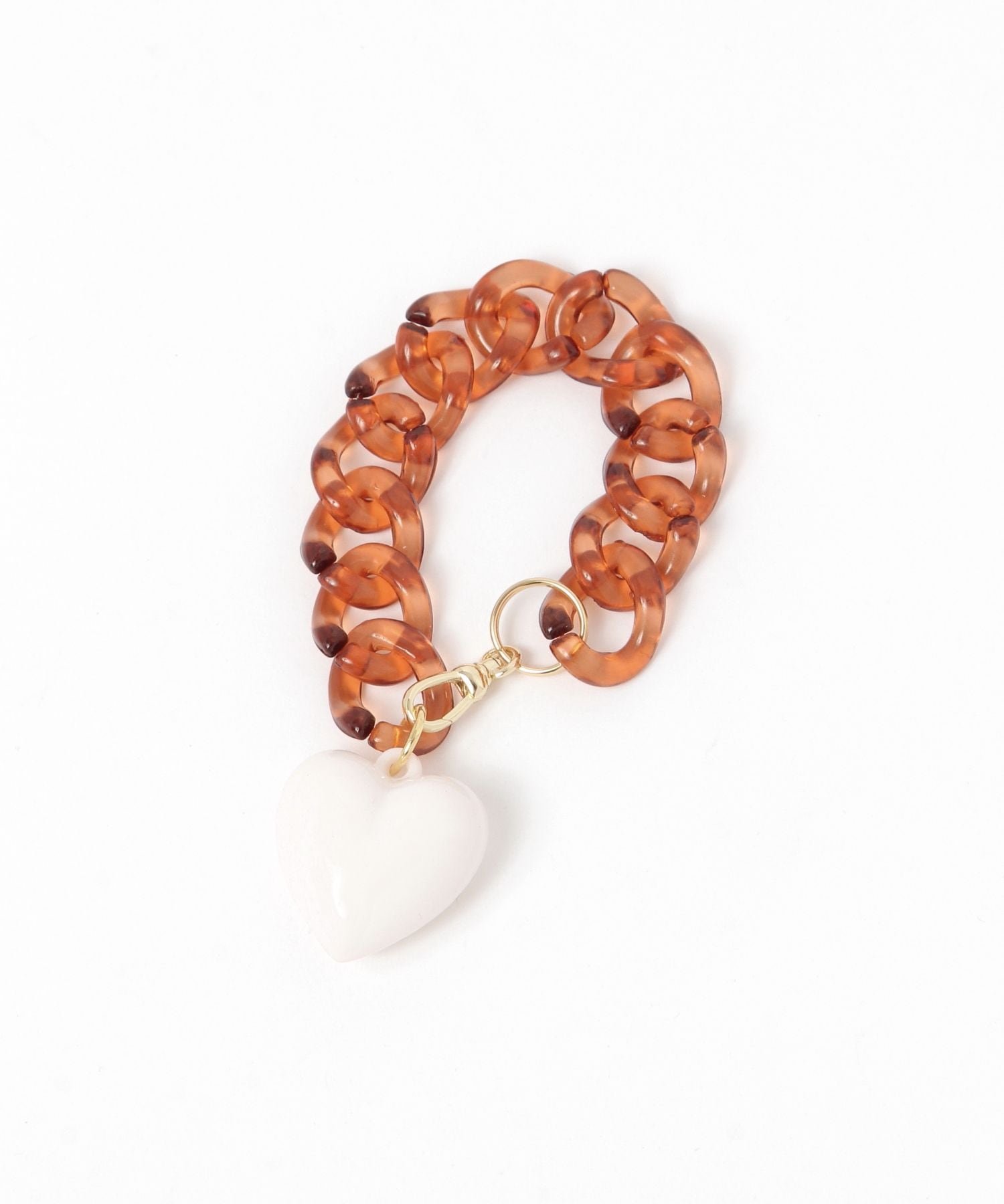 studio CLIP アクリルハートバッグチャーム スタディオクリップ ファッション雑貨 チャーム・キーチェーン ホワイト グレー