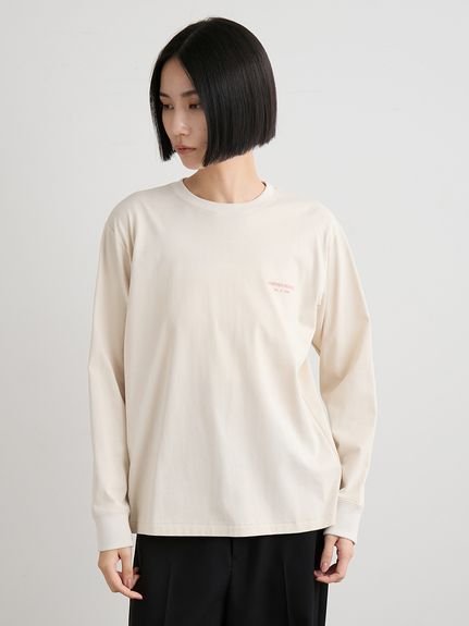 MIESROHE グラフィックロングスリーブT ミースロエ トップス カットソー・Tシャツ ホワイト グレー ベージュ