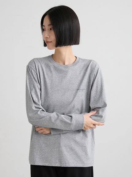 MIESROHE グラフィックロングスリーブT ミースロエ トップス カットソー・Tシャツ ホワイト グレー ベージュ