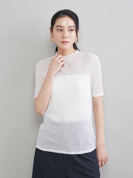 【SALE／50%OFF】Mila Owen ウールテンセルハーフスリーブシアーT ミラオーウェン トップス カットソー・Tシャツ ブラック ホワイト ベージュ stylife-15528568 Rakuten Fashion パッケージ画像