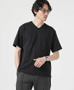 【SALE／50 OFF】NANO universe LB.04/バイオポンチVネックTシャツ ナノユニバース トップス カットソー Tシャツ ブラック グレー ホワイト