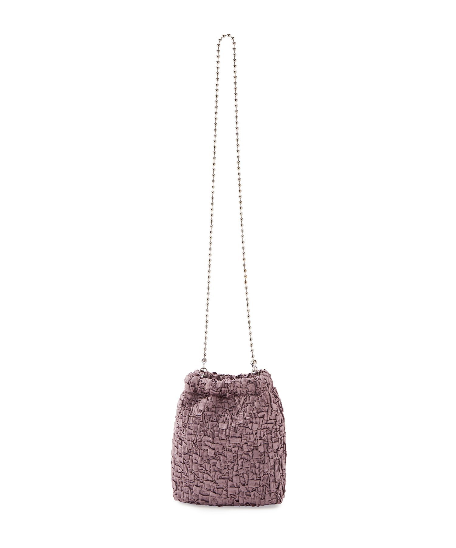【SALE／70%OFF】ROPE' PICNIC PASSAGE プリーツドロストリングボールチェーンショルダーバッグ ロペピクニック バッグ ショルダーバッグ ブラック パープル stylife-14311175 Rakuten Fashion サンプル画像3