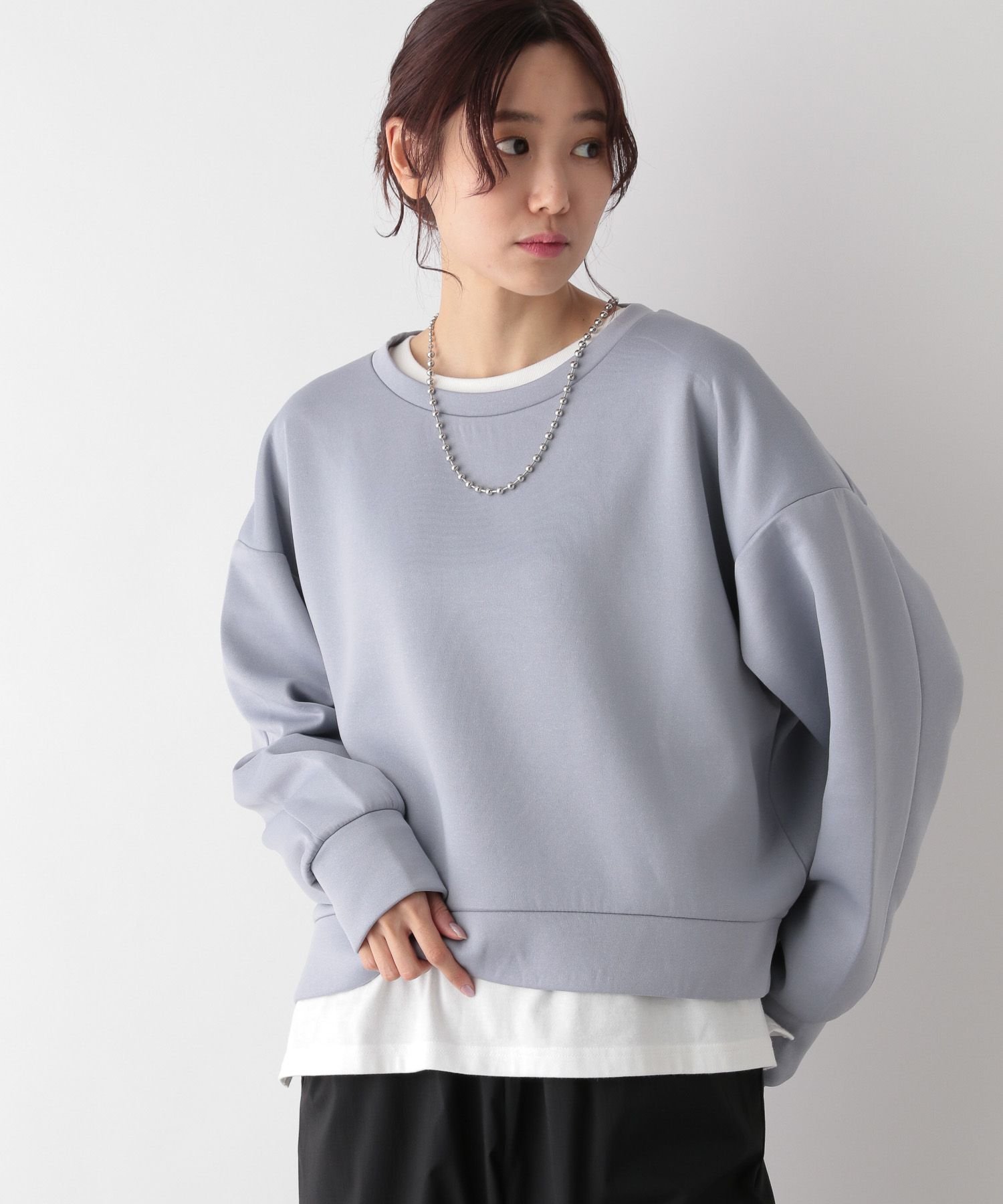 【SALE／20%OFF】GLOBAL WORK ライトクッションクループルオーバー/987152 グローバルワーク トップス スウェット・トレーナー ブラック グレー イエローのサムネイル