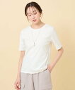 アンタイトル 服 レディース UNTITLED 【接触冷感/抗菌防臭/洗える】アイスクリアコットン インナーTシャツ アンタイトル トップス カットソー・Tシャツ ホワイト ブラック【送料無料】