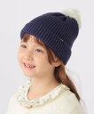 【SALE/30%OFF】SHIPS KIDS SHIPS KIDS:ポンポン ニット ワッチ シップス 帽子 ニット帽・ビーニー シルバー ネイビー