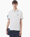 LACOSTE スリーブネームパッチ 配色ライン鹿の子地ポロシャツ ラコステ トップス ポロシャツ ブラウン ブルー ネイビー【送料無料】(4)