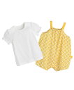 【SALE/30%OFF】moimoln 【2枚セット】ジェダメッシュTシャツ&カバーオール モイモルン マタニティウェア・ベビー用品 ロンパース・カバーオール イエロー