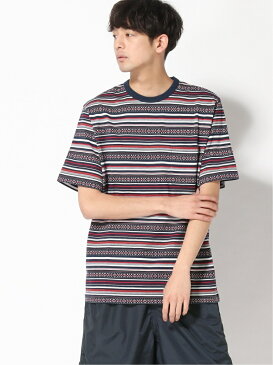 【SALE/50%OFF】BEAMS MEN BEAMS PLUS / ジャガード ボーダー ポケット Tシャツ ビームス メン カットソー Tシャツ ネイビー オレンジ【送料無料】