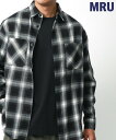 【SALE/3%OFF】MRU MRU チェックシャツ メンズ オンブレチェック カジュアル マルカワ トップス シャツ・ブラウス ブラウン レッド イエロー ネイビー ブラック ホワイト【送料無料】
