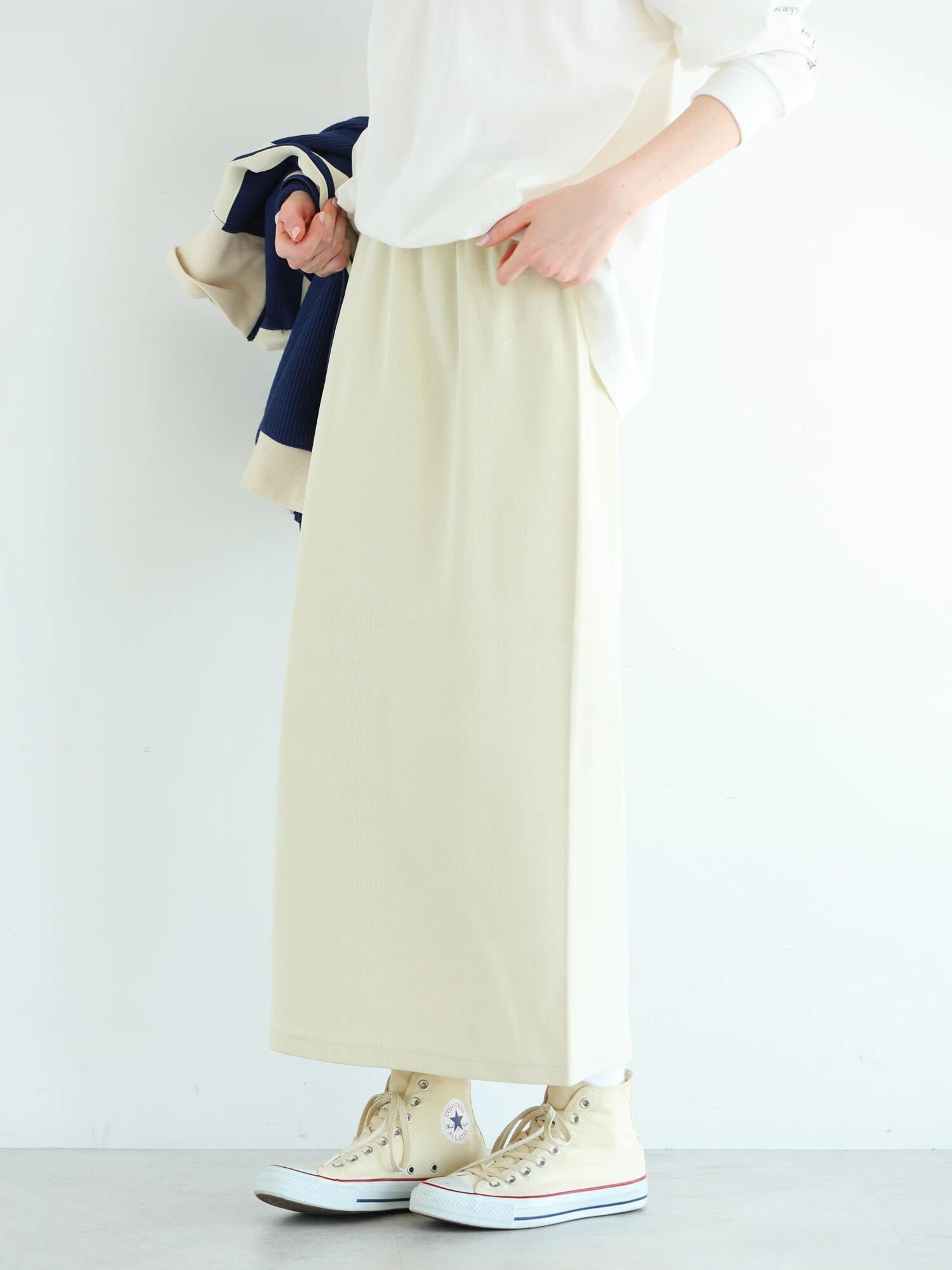 【SALE／30%OFF】CRAFT STANDARD BOUTIQUE リブロングスカート/24SS クラフトスタンダードブティック スカート その他のスカート ホワイト ブラック グリーン